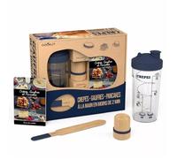 Coffret shaker à crêpes, pancakes et gaufres - COOKUT - Verre - Bleu - Compatible lave-vaisselle