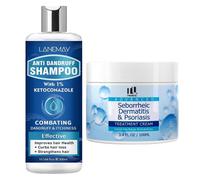 Coffret Shampoing Antipelliculaire + Creme Pour La Dermatite Seborrheique, Shampoing Antifongique, Traitement Du Cuir Chevelu Pour Le Psoriasis, La Folliculite, La Secheresse Du Cuir Chevelu, Anti-Dem