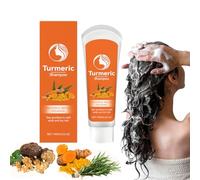 Coffret shampoing et après-shampoing au curcuma et collagène, sans sulfate, volumisant et épaississant, pour tous types de cheveux, couleur sûre, biotine enrichie à l'huile de coco (1 pièce)