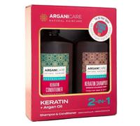 Coffret Shampooing et Après-Shampooing - Arganicare - Kératine - 400ml - Cheveux abîmés - Mixte