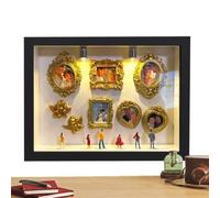 Coffret silhouette musée - Kit de décoration murale avec éclairage | Boîtes d'exposition de musées miniatures pour anniversaire, fête des mères, salon et chambre à coucher