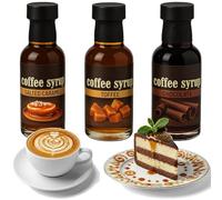Coffret Sirops Gourmands pour Café & Pâtisserie - 3 Saveurs Intenses : Caramel Beurre Salé, Toffee et Chocolat - Idéal pour Barista à la Maison, Desserts et Boissons Chaudes