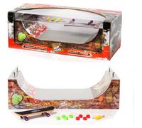 Coffret Skate Park Grip&Tricks - Halfpipe et Fingertoy en PVC résistant - Pour Enfant à partir de 3 ans - Gris