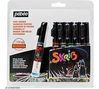 Pébéo Marqueurs peinture acrylique Skrib – Coffret Classique 6 marqueurs G