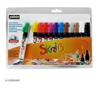 Coffret Skrib Marqueur peinture gouache - Arc en ciel - 12 marqueurs G