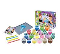 Coffret Slime Enfant 20 Slimes à Créer - Glow, Galaxy, Métallique, Cotton - Kit DIY avec Gobelets Pré-dosés, Outils, Tapis Silicone & Notice Illustrée - Activité Créative dès 6 Ans