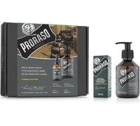 Coffret Soin Barbe Cypress & Vetyver (2 Produits) - Coffret Cadeau Pour Hommes Avec Nettoyant À Barbe Et Huile À Barbe, Parfum Cyprès Et Bergamote - Fabriqué En Italie