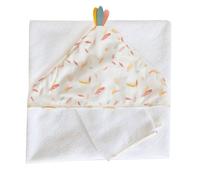 Coffret sortie de bain brodée perroquet multicolore 90X150