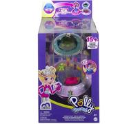 Coffret Soucoupe Volante - Polly Pocket - 4 espaces de jeu - 2 mini-figurines - 15 accessoires - 1 vêtement