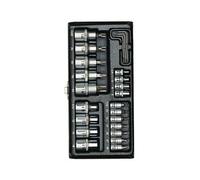 Proxxon Coffret de douilles Torx 23102 – 24 pièces 1/2" et 1/4" Multicolore (Import Allemagne)