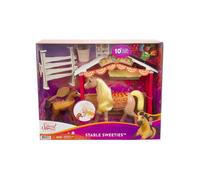 Coffret Spirit : L'Ecurie Avec Cheval Articulé Beige Et Poulain - Set Jouet Fille 10 Accessoires Et 1 Carte - Animaux