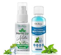 Coffret spray buccal et bain de bouche 30 ml | Haleine fraîche et lutte contre la mauvaise haleine | Sans alcool, à la menthe pour une hygiène bucco-dentaire durable et un nettoyage en profondeur