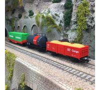 Coffret Start up 3 wagons «DB Cargo», tombereau, citerne et porte-conteneurs, Ep