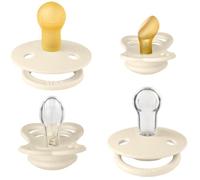 Coffret sucettes - BIBS - Découverte - T1 - 4 pièces - Multi-embouts - Ivory