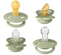 Coffret sucettes - BIBS - Découverte - T1 - 4 pièces - Multi-embouts - Sage