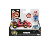 Coffret Super Mario : Mario + Kart 12 Cm - Figurine Articulé - Set Personnage Collection + 1 Carte - Enfant