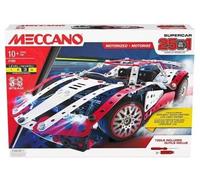Coffret Supercar motorise 347 Pieces Metal - 25 modeles Voiture, vehicule - Moteur 6v et Outils Inclus pour meccano - Set Jeu Construction + 1 Carte