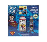 Corine de Farme - Coffret Superman : Eau Parfumée 150ml + Gel Douche 2en1 300ml + Serviette Microfibre - Parfum Boisé, Ingrédients Naturels, Peaux Sensibles