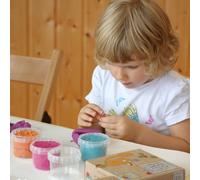 Coffret Suri 2 pots orange + violet pâte à modeler naturelle et vegan
