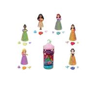 Mattel Mini-poupées Princesses Disney Royauté Color Reveal HRN63, 6 surprises, bague parfumée