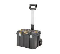 DeWalt Coffret TSTAK Grande Contenance DWST83347-1 - Mobile avec Poignée Télescopique - IP54 - Emplacement Tag Tool Connect - Capacité de 50 kg