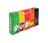 Tabasco Coffret Cadeau de Sauce Piquante - Set Cadeau de Sauce Deluxe avec 5 Saveurs Différentes - 100% Ingrédients Naturels - Pour les Amateurs de Sauces Épicées