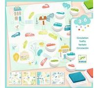 Coffret Tampons Djeco Circulation Multicolore G