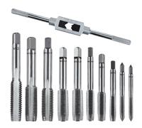 Coffret Taraud Tarauds M5 M6 M7 M8 M10 M12 Filières Métrique Tourne a Gauche Filiere Plomberie 11 Pcs Kit Taraudage Outils de Filetage Tareaux M3-M12 Reparation Filetages