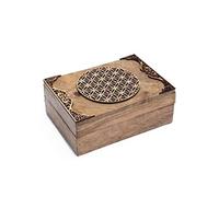 Coffret tarot Fleur de Vie en manguier