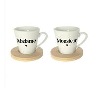 Coffret Tasse À Café Monsieur Madame Mug En Céramique