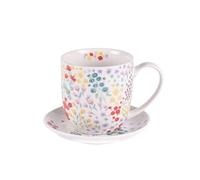 Coffret tasse à thé avec sous tasse Lisa - - Blanc - Porcelaine