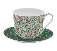 Coffret Tasse Déjeuner - EASY LIFE - Floral Fantasy - 40 cl - Porcelaine - Compatible Micro-Ondes