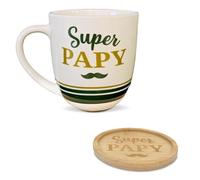 Coffret Tasse et Sous Tasse modèle Super Papy - Idée Cadeau