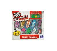 Coffret Tech Deck Bendy Boards : 10 Finger Skate - Planches caoutchouc, flexible - Design Exclusif - Set mini skate doigt + carte