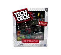 Coffret Tech Deck Primitive : 6 Mini Skates + Accessoires - Mini Skate A Doigt 96 MM - Pack Skateshop Finger + 1 Carte