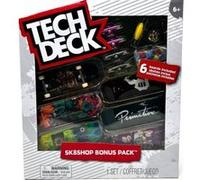 Coffret tech deck primitive : 6 mini skates + accessoires - mini skate a doigt 96 mm - pack skateshop finger + 1 carte G