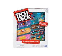 Coffret Tech Deck Primitive Hopps : 6 Mini Skates + Accessoires - Mini Skate A Doigt 96 MM - Pack Skateshop Finger + 1 Carte