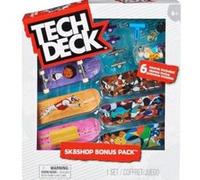 Coffret Tech Deck Primitive Hopps : 6 Mini Skates + Accessoires - Mini Skate A Doigt 96 Mm - Pack Skateshop Finger + 1 Carte