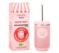 Coffret thé noir glacé bio saveur pêche et mug isotherme Qwetch terre d'Oc