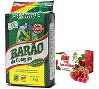 Coffret Thé Yerba Mate Barao Chimarrao: De Cotegipe Nativa 1 kg + Tostado Fruits Rouges 25 sachets de thé