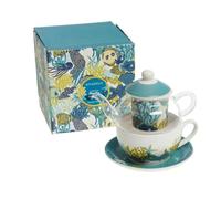 Coffret théière égoïste en Manatea en verre et en porcelaine Amadeus