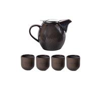 Table Passion - Coffret théière Mao noir 0,9L et 4 gobelets