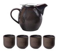 Table Passion - Coffret théière Mao noir 0,9L et 4 gobelets