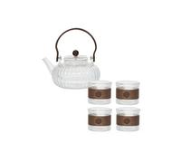 Coffret Théière Ritua 90 vec 4 gobelets Verre Borosilicate