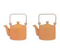 Coffret théière Snow safran 0,8 l (1 modèle aléatoire) - Table Passion - Jaune - Porcelaine G