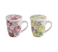 Coffret tisane et filtre à thé 35cl (1 modèle aléatoire) - Trend'up - Décoré - Porcelaine G