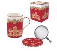 Coffret Tisanière avec Filtre Inox Fancy Gingerbread - EASYLIFE