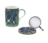 Coffret tisanière - EASYLIFE - Mandalay - Porcelaine - Filtre inox - 300 ml