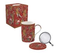 COFFRET TISANIERE EN PORCELAINE FILTRE INOX BENGALA - EASYLIFE