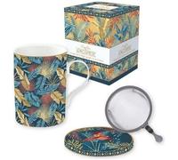 COFFRET TISANIERE EN PORCELAINE FILTRE INOX EQUATEUR- EASYLIFE